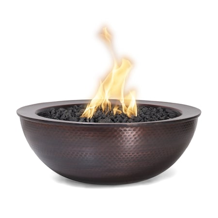 The Outdoor Plus 27 Round Sedona Fire Bowl - Copper - Match Lit - Liquid Propane OPT-27RCPRFO-LP